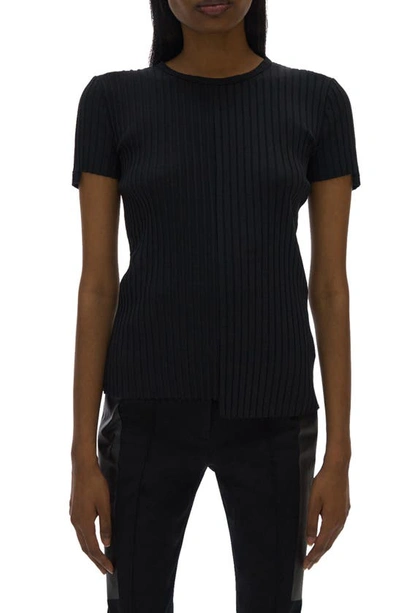Shop Helmut Lang Luxe Stretch Cotton Pima Top In Black