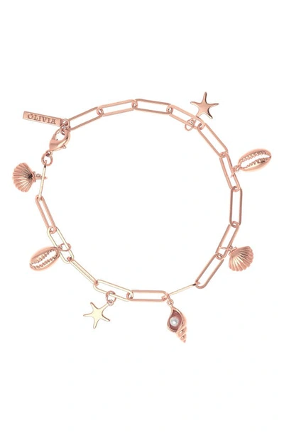 Shop Olivia Burton Charm Bracelet In Rose Gold