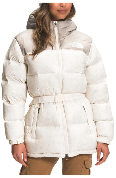 Shop The North Face Nuptse® Belted Water Repellent 700 Fill Power Down Jacket In White
