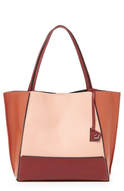 Shop Botkier Soho Leather Tote In Terracotta Combo