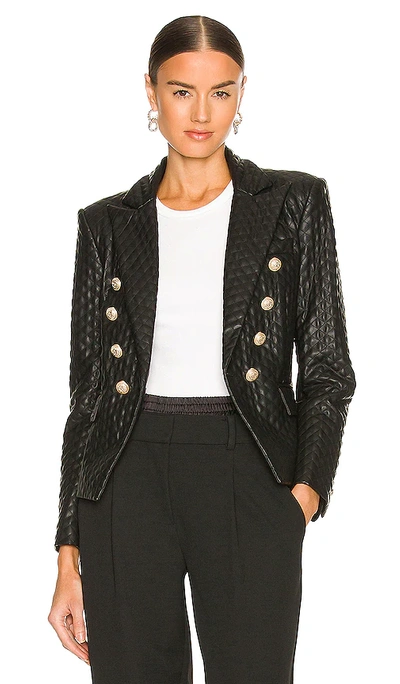Shop Generation Love Angie Faux Leather Blazer In Black