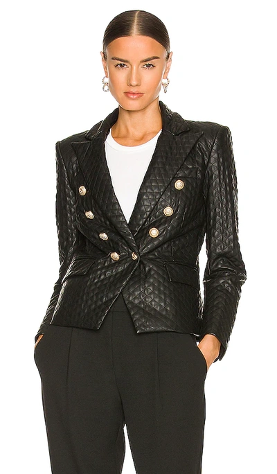 Shop Generation Love Angie Faux Leather Blazer In Black