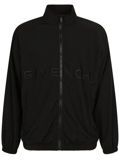 Shop Givenchy 4g Logo Embroidered Jogger Jacket In Black