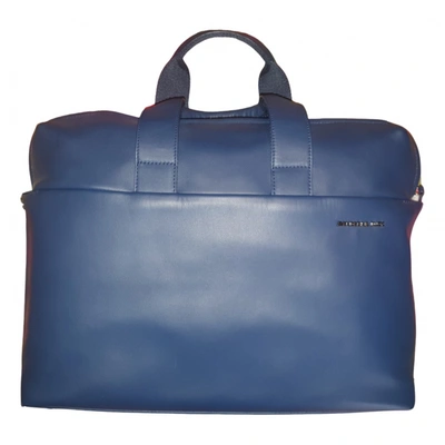 Pre-owned Mandarina Duck Leather 24h Bag In Blue