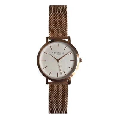 Pre-owned Rosefield Watch In Gold