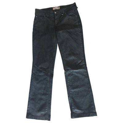 Pre-owned Galliano Straight Jeans In Metallic