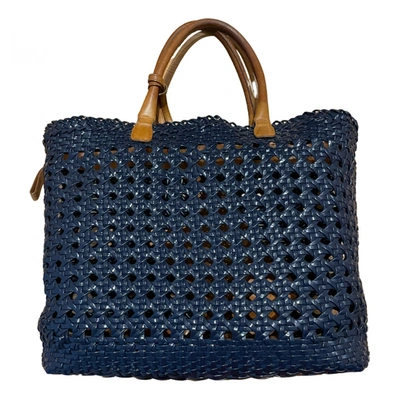 Pre-owned Ermanno Scervino Vegan Leather Handbag In Blue