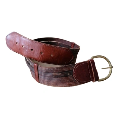 Pre-owned French Connection Leather Belt In Brown