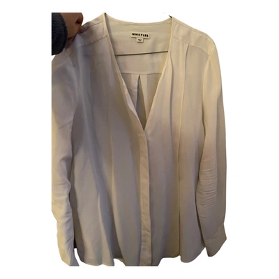 Pre-owned Whistles Silk Blouse In White