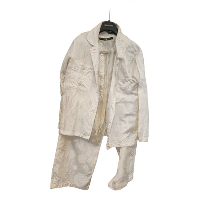 Pre-owned Paul Harnden Shoemakers Silk Jacket In White | ModeSens