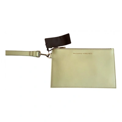 Pre-owned Ermanno Scervino Leather Clutch Bag In Green