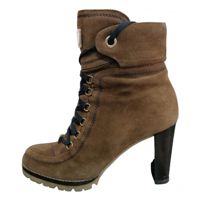 Pre-owned Guido Sgariglia Ankle Boots In Brown