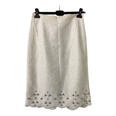 Pre-owned Francesco Scognamiglio Mid-length Skirt In White