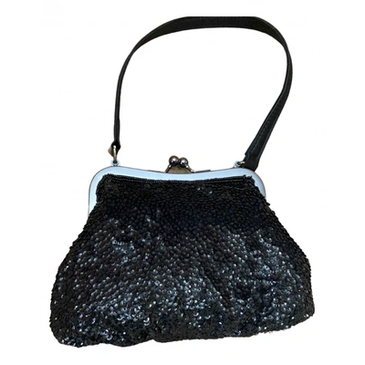 Pre-owned Marella Glitter Handbag In Black