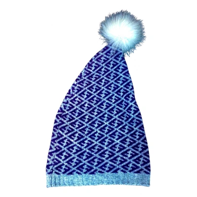Pre-owned Fendi Wool Cap In Blue