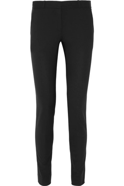 Shop The Row Franklin Stretch Wool-blend Straight-leg Pants In Black