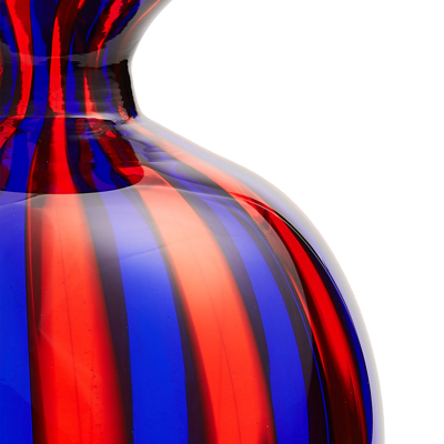 La Doublej Ciccio Vase (liscio) In Blu/rosso