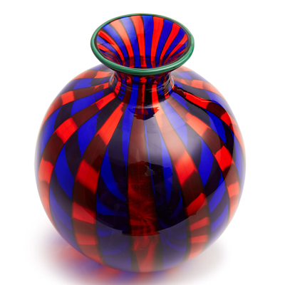 La Doublej Ciccio Vase (liscio) In Blu/rosso