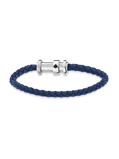 Shop Montblanc Men's Meisterstück Tribute To The Book Around The World In 80 Days Ace Of Spade Bracelet In Blue