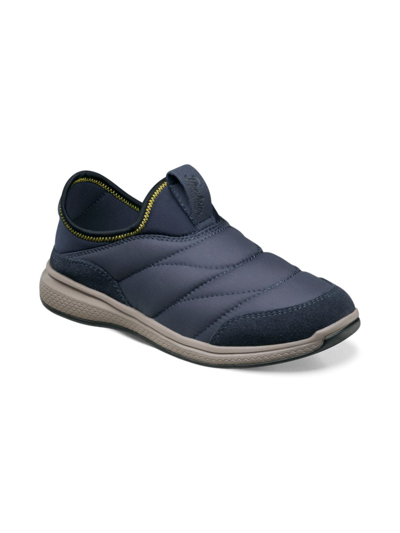 Shop Florsheim Boy's Nylon Quilted Sneakers In Navy