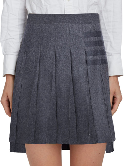 Shop Thom Browne Women's Dropped Back Mini-skirt In Medium Grey