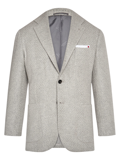 Shop Kiton Jacket Cashmere In Light Grey