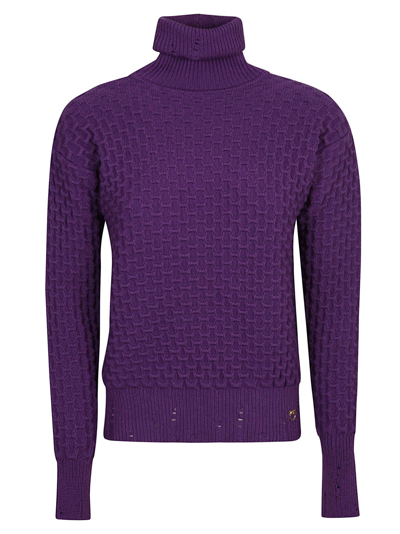 Shop Pinko Turtleneck Sweater In Purple