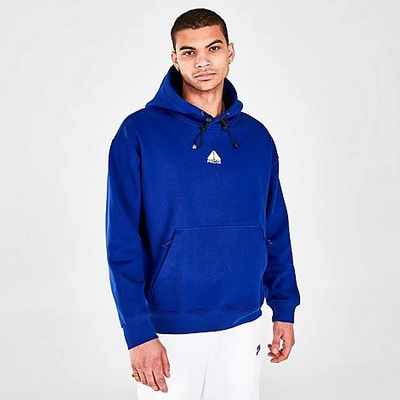 Shop Nike Acg Therma-fit Fleece Pullover Hoodie In Deep Royal Blue/summit White