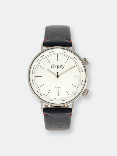 Shop Simplify The 3300 Leather-band Watch In White