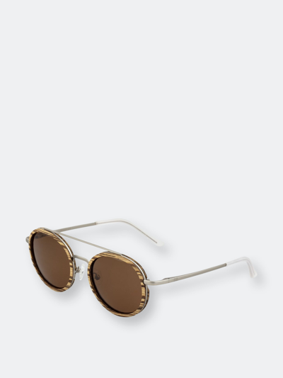 Shop Earth Wood Binz Polarized Sunglasses In Brown