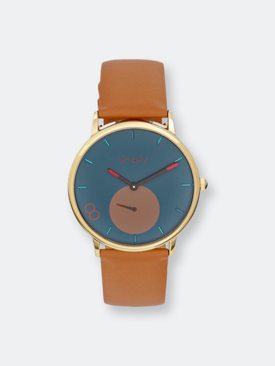 Shop Simplify The 7200 Leather-band Watch In Brown