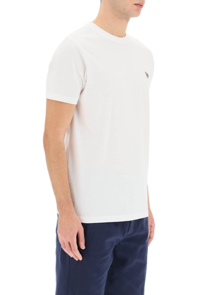 Shop Paul Smith Zebra Logo T-shirt In White