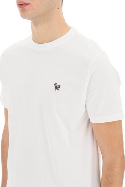 Shop Paul Smith Zebra Logo T-shirt In White