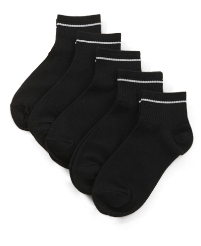 Shop Stems Women's Sport With Line Detail Socks, Pack Of 5 In Black