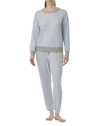 Shop Splendid Women's Westport Long Sleeve Pajama Set In Frost