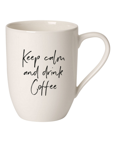 Shop Villeroy & Boch Statement Keep Calm And Drink Coffee Mug In White