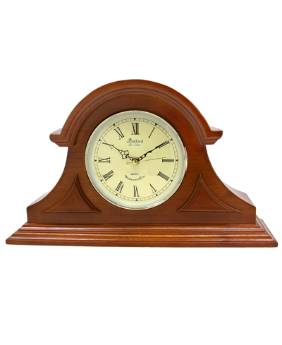 Shop Bedford Clock Collection Mantel Clock With Chimes In Mahogany Cherry Oak