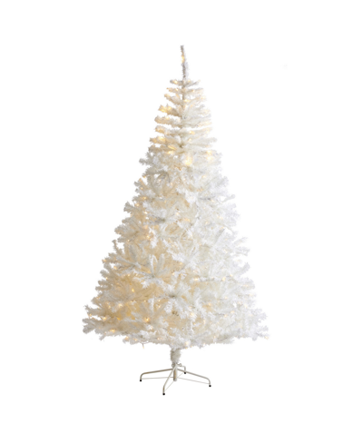 Shop Nearly Natural Artificial Christmas Tree With 1380 Bendable Branches And 400 Clear Led Lights In White
