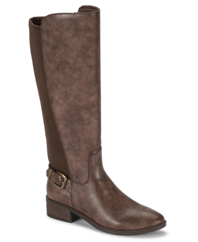 Shop Baretraps Mckayla Wide Calf Tall Riding Boots Women's Shoes In Dark Brown