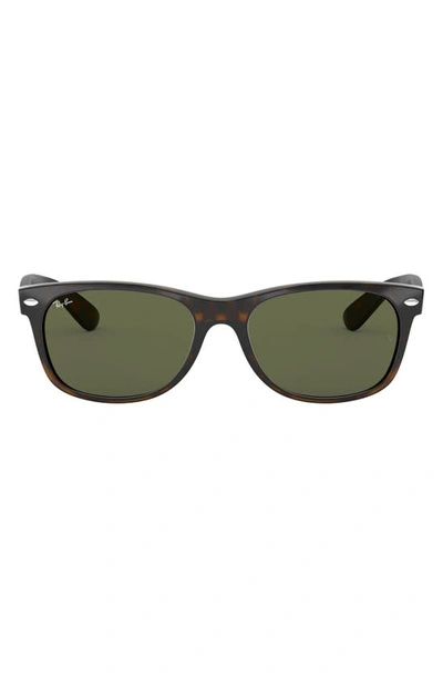 Shop Ray Ban Iconic New Wayfarer 55mm Sunglasses In Dark Tortoise