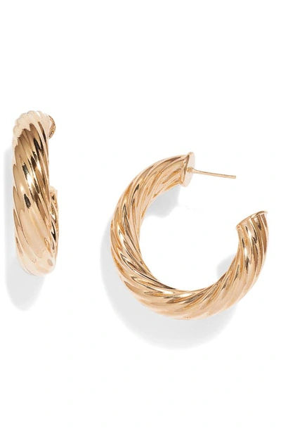 Shop Bracha Milan Hoop Earrings In Gold