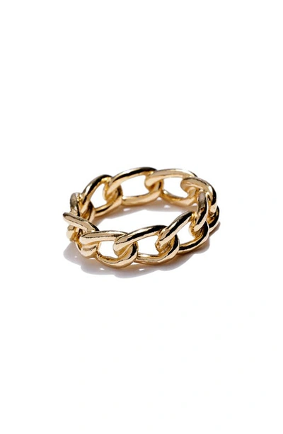 Shop Awe Inspired Cable Chain Ring In Gold Vermeil