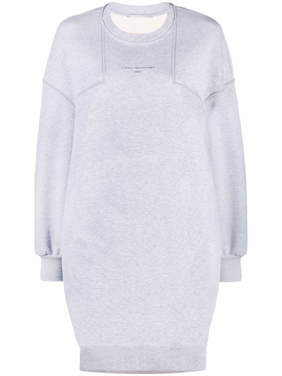 Shop Stella Mccartney Seam-detail Sweatshirt Dress In Grau