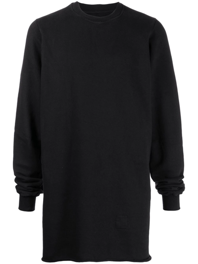 Shop Rick Owens Drkshdw Cut-out Cotton Sweatshirt In Schwarz