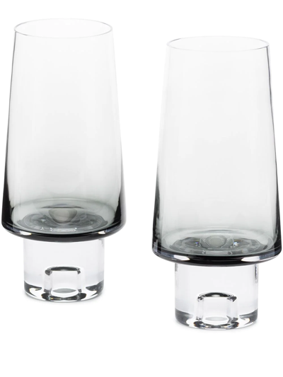 Tom Dixon Tank Highball Set Of Two Glasses In Grau