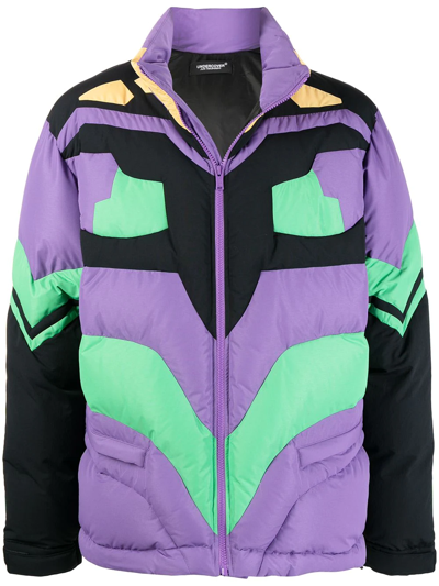 UNDERCOVER COLOUR-BLOCK PANELLED JACKET 