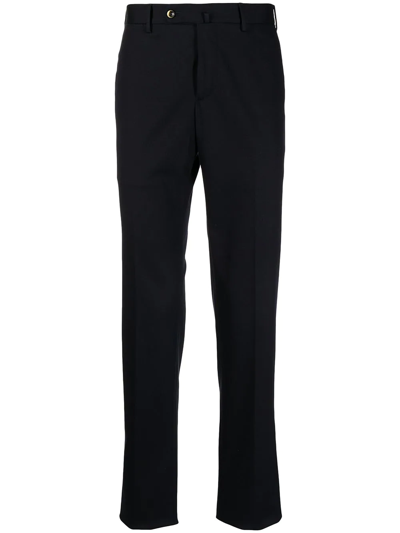 Shop Pt01 Tailored Slim Fit Trousers In Black