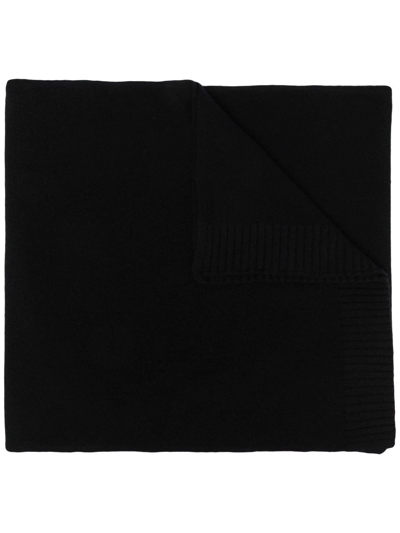 Shop Malo Cashmere Knit Scarf In Black