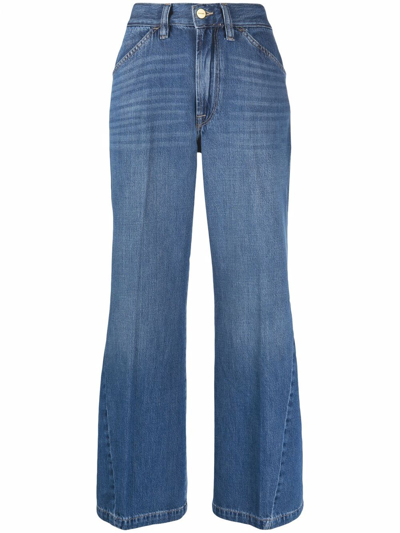Frame Le Baggy Wide-leg Jeans In Blue