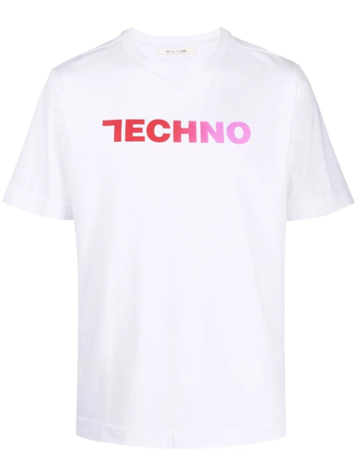 Shop Alyx Techno-print T-shirt In White